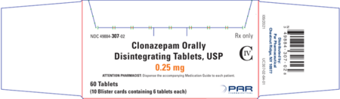 “Correct carton label: Clonazepam Orally Disintegrating Tablets, USP 0.25 mg 60-count carton, lot 550147301, expiration date August 2026”