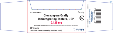 “Incorrect carton label: Clonazepam Orally Disintegrating Tablets, USP 0.125 mg 60-count carton, lot 550147301, expiration date August 2026”