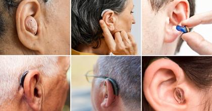 Images of various hearing aids