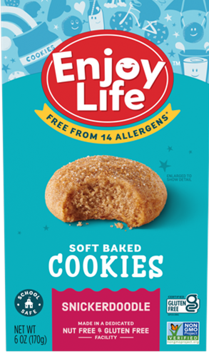 1st photo “Enjoy Life – Soft Baked Cookies – Snickerdoodle, 6 oz”