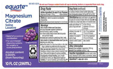 “equate Magnesium Citrate Saline Laxative, Grape Flavor”
