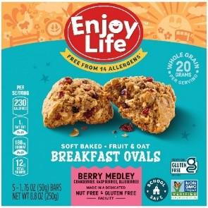 Image 10 - Enjoy Life Soft Baked Fruit & Nut Breakfast Ovals – Berry Medley, 8.8 oz