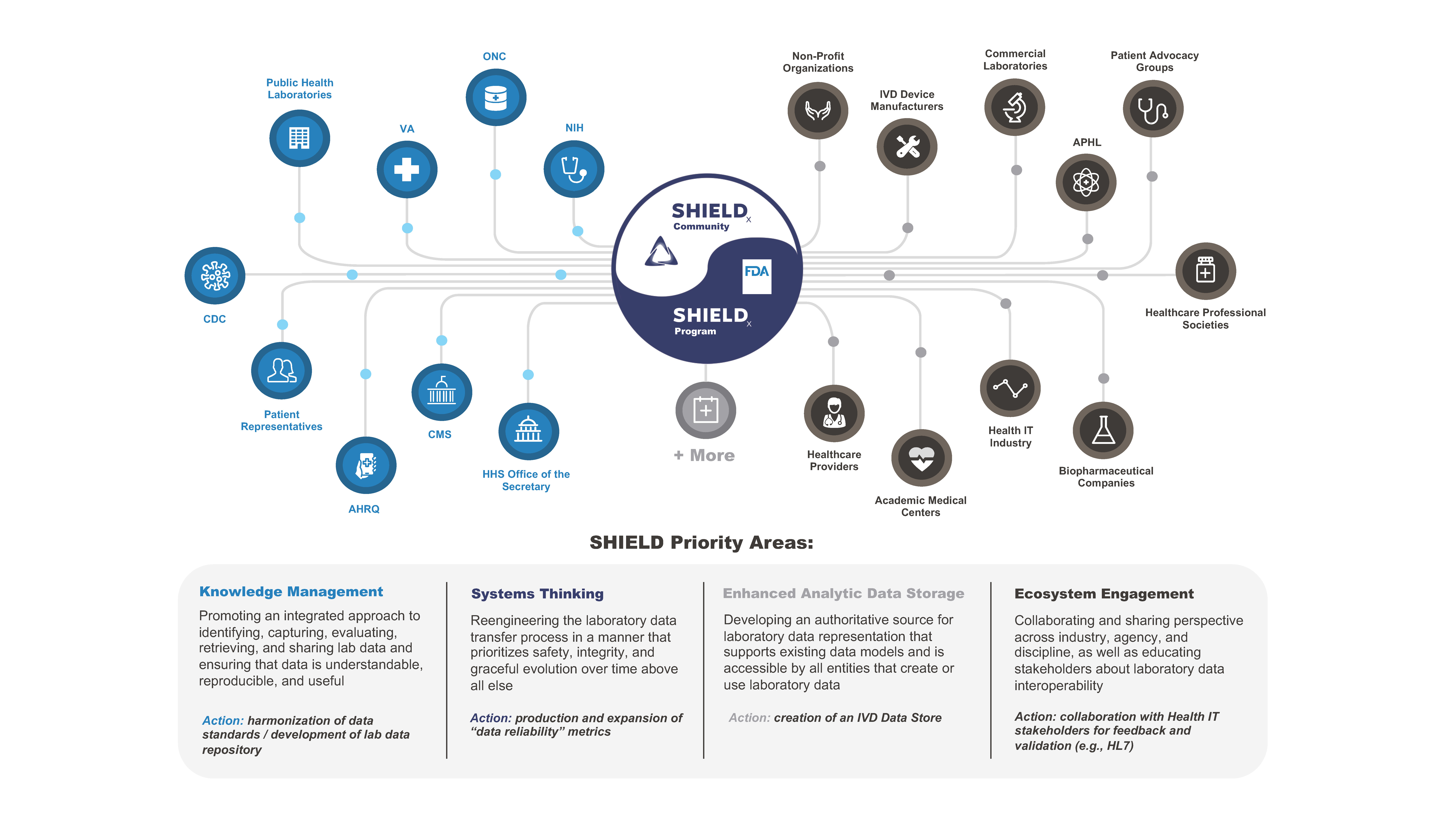 Infographic showing SHIELD Priority Areas