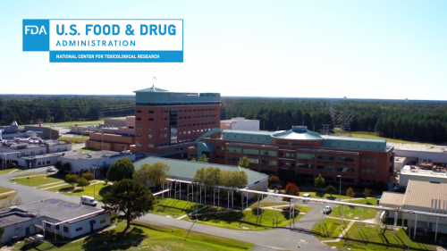 Aerial photo of National Center for Toxicological Research (NCTR) building.