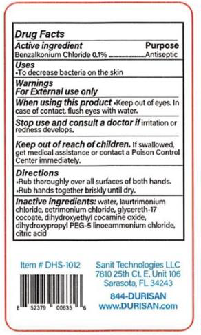 “Image 2 - Product label Durisan Hand Sanitizer 236.58 mL”