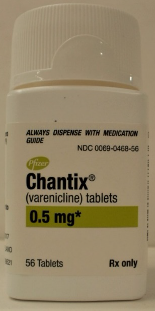 Photo 1: “Chantix (varenicline) Tablets, 0.5 mg”