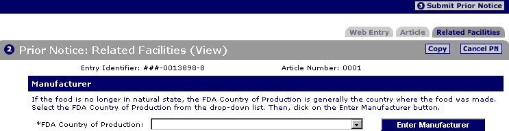 PNSI - Creating and Submitting a Prior Notice Fig 26