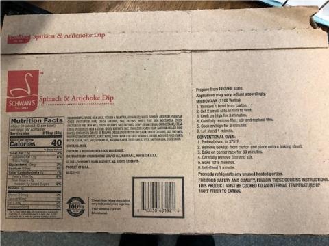 Photo 3 – Labeling, instructions and nutrition information 