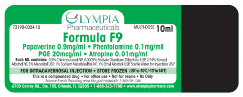 Labeling, Formula F9, 10 ml vial