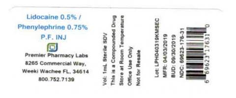 Lidocaine 0.5%  (5mg/mL)  Phenylephrine 0.75% P.F. INJ, Premier Pharmacy Labs