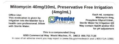 Mitomycin 40mg/10mL, Preservative Free, Irrigation (4mg/mL), Premier Pharmacy Labs