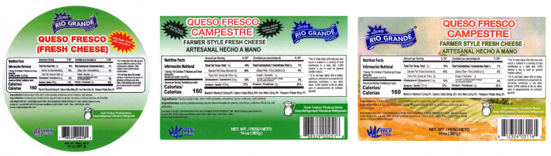 Sample Product Label from the Outbreak Investigation of Listeria monocytogenes in Hispanic-style Fresh and Soft Cheeses (February 2021) - Rio Grande