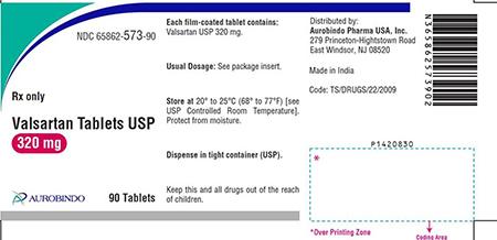 “Valsartan Tablets USP, 320 mg, 90 Tablets”