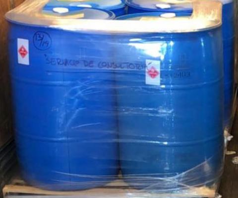 55 Gal (208 L) Plastic Blue Drum: