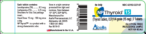 Labeling, NP Thyroid 15, professional sample