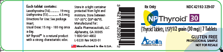 Labeling, NP Thyroid 30, professional sample