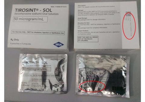 5.	“TIROSINT-SOL 50 mcg/mL 30 units carton-box, NDC 71858-0115-5”