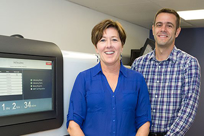 Genomics Resource Center (GRC) directors Dr. Lisa Sadzewicz and Mr. Luke Tallon, who are leading the IGS component of the FDA ARGOS project.