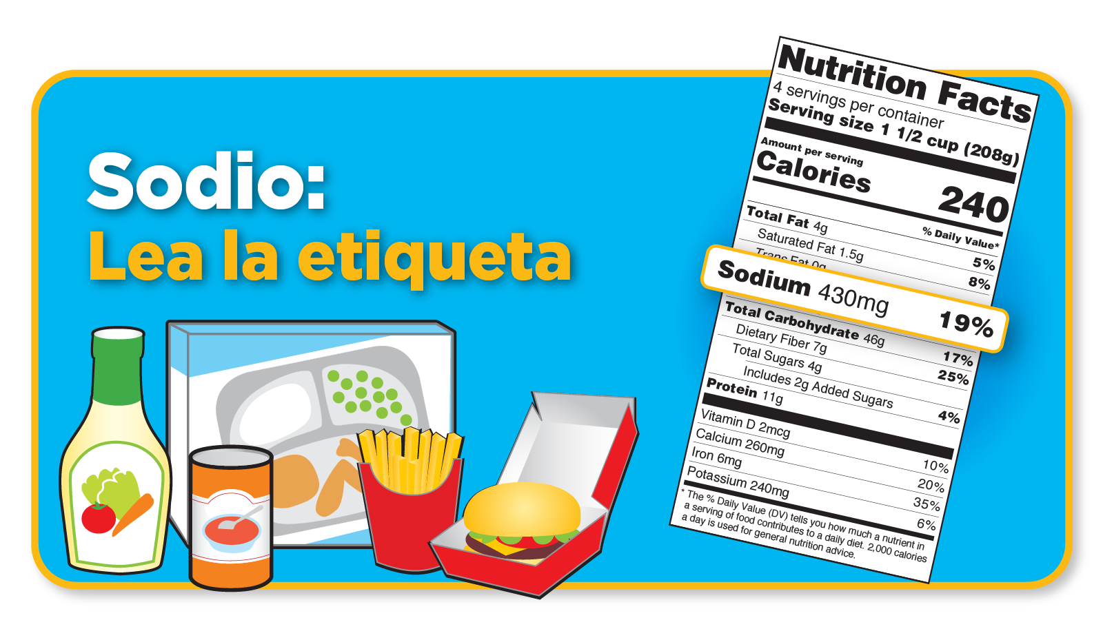 Sodio en la etiqueta de Información Nutricional