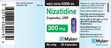 “Label, Mylan Nizatidine Capsules, 200mg”