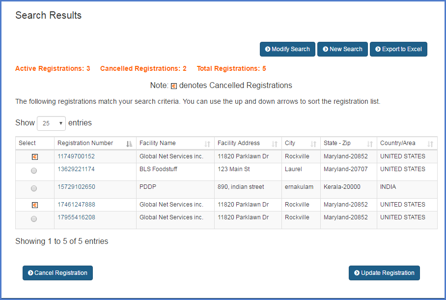 Food Facility Registration Additional Capabilities Figure 8