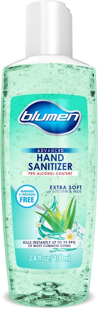 Product image, BLUMEN ALOE ADVANCED HAND SANITIZER 3.4 FL OZ