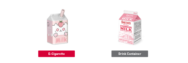 e-cigarette product that imitates Strawberry Milk