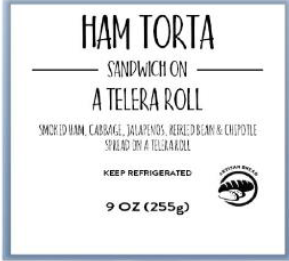 Jack & Olive Ham Torta Sandwich on A Telera Roll