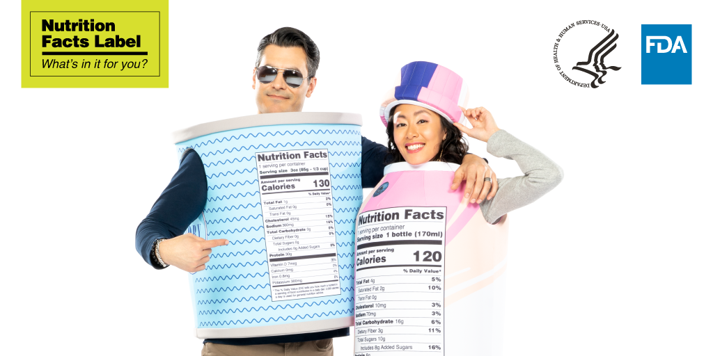 The Nutrition Facts Label - Two Models Image for Social Media