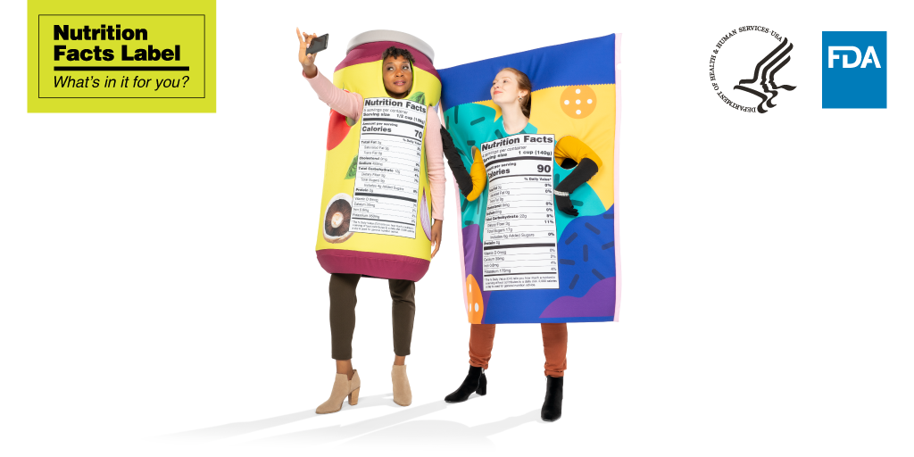 The Nutrition Facts Label - Two Models Image for Social Media