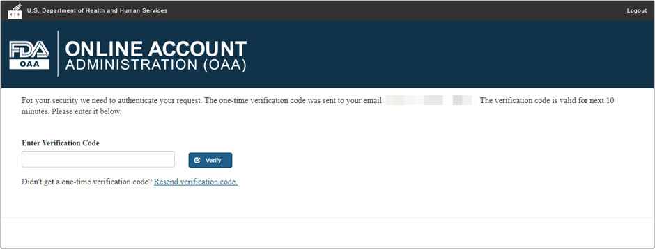 Image of Verification Code Login Box