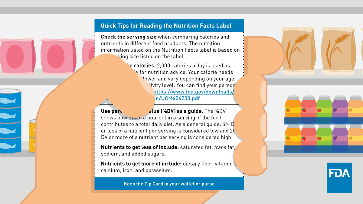 Nutrition Facts Label up close