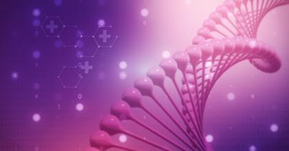 3d Illustration of DNA molecule. The concept genome and modification of the body