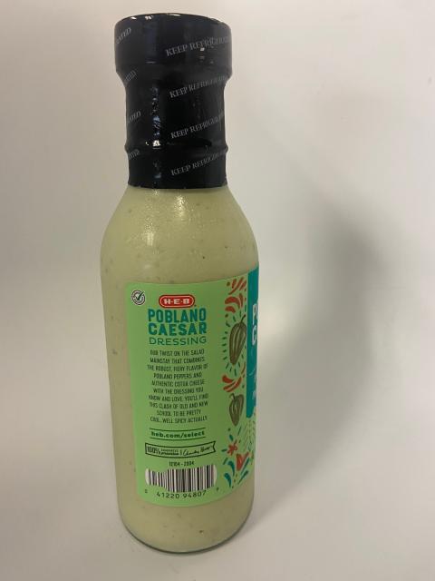 HEB Poblano Caesar Dressing Natural_UPC Code