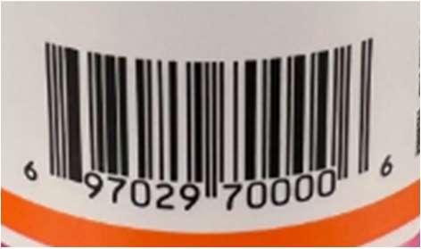 UPC code found on the product label, below the barcode