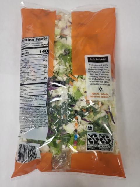 Back of package, Marketside Southwest Chopped Salad Kit