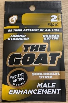 THE GOAT Sublingual Strips Male Enhancement, front label