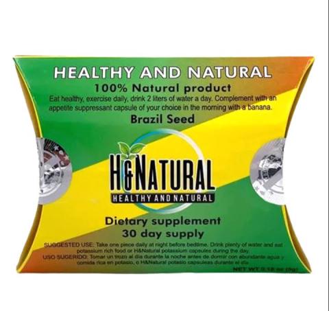 Image 5 - Labeling, Brazil Seed, H& Natural 30 day supply paper board packet, green
