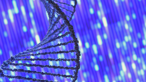 Genetic sequencing conceptual illustration 