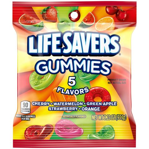 7th Photo – LIFE SAVERS® Gummies Five Flavor Peg Pack 7.0oz, 3.22oz