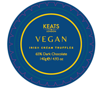Keats London Vegan Irish Cream Truffles, 140g/4.93 oz.