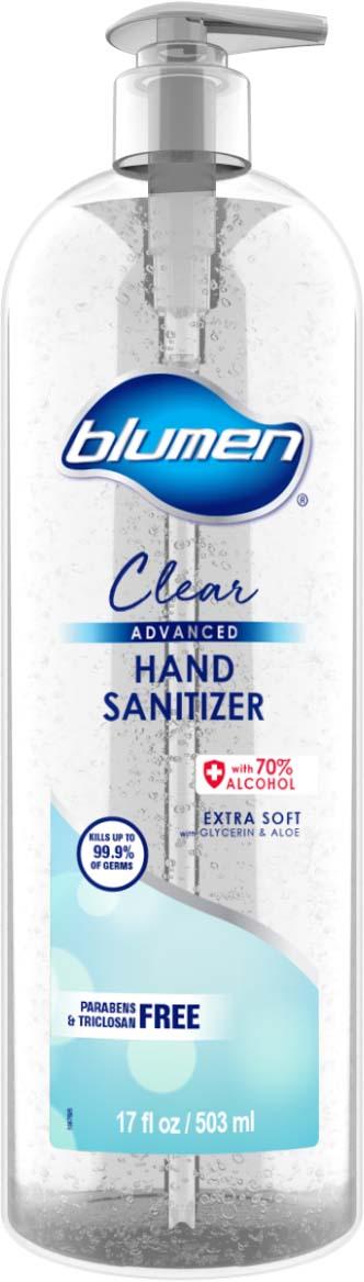 Product image, BLUMEN ADVANCED CLEAR HAND SANITIZER 17 FLOZ 