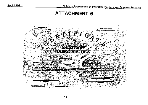 FDA-2371A - Certificate of Sanitary Construction