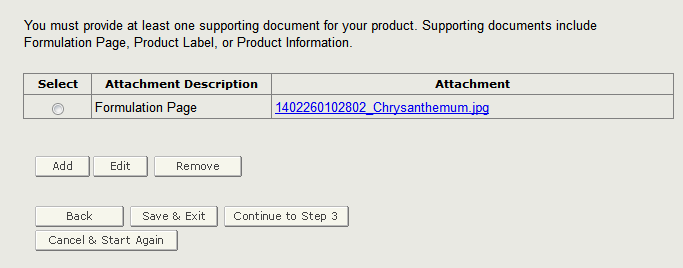 Figure 14 Supporting Document Summary Page