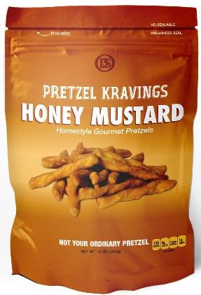 Pretzel Kravings Honey Mustard front label