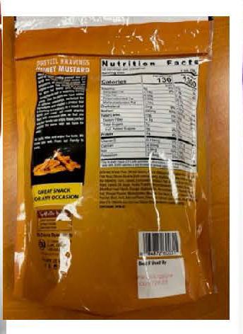 Pretzel Kravings Honey Mustard back label