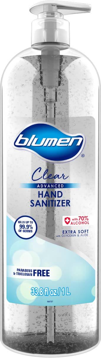 Product image, BLUMEN ADVANCED CLEAR HAND SANITIZER 33.8 FL OZ