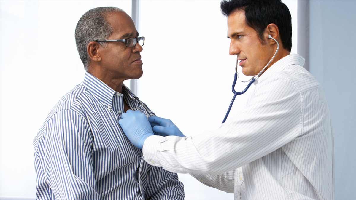 Doctor checking out a patient