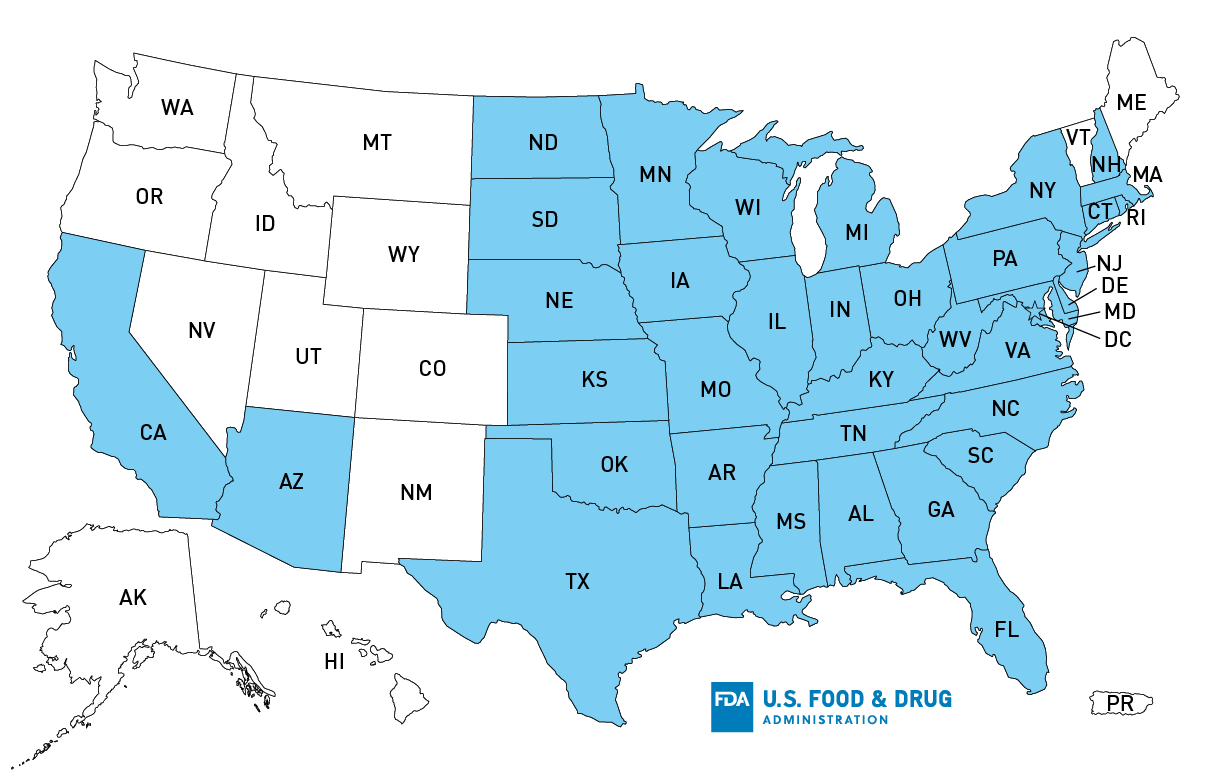 Outbreak Ecoli Falafel Distribution Map