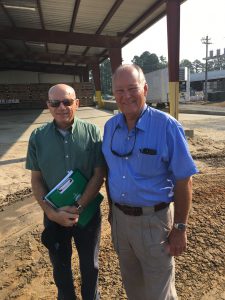 FDA Deputy Commissioner Stephen Ostroff, left, with farmer Brent Jackson in Autryville, North Carolina